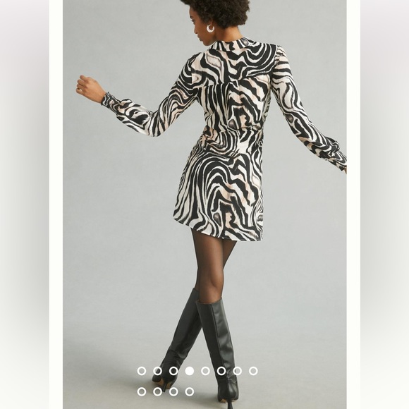 Anthropologie NWT Printed Wrap Dress Size 0. - Picture 4 of 15